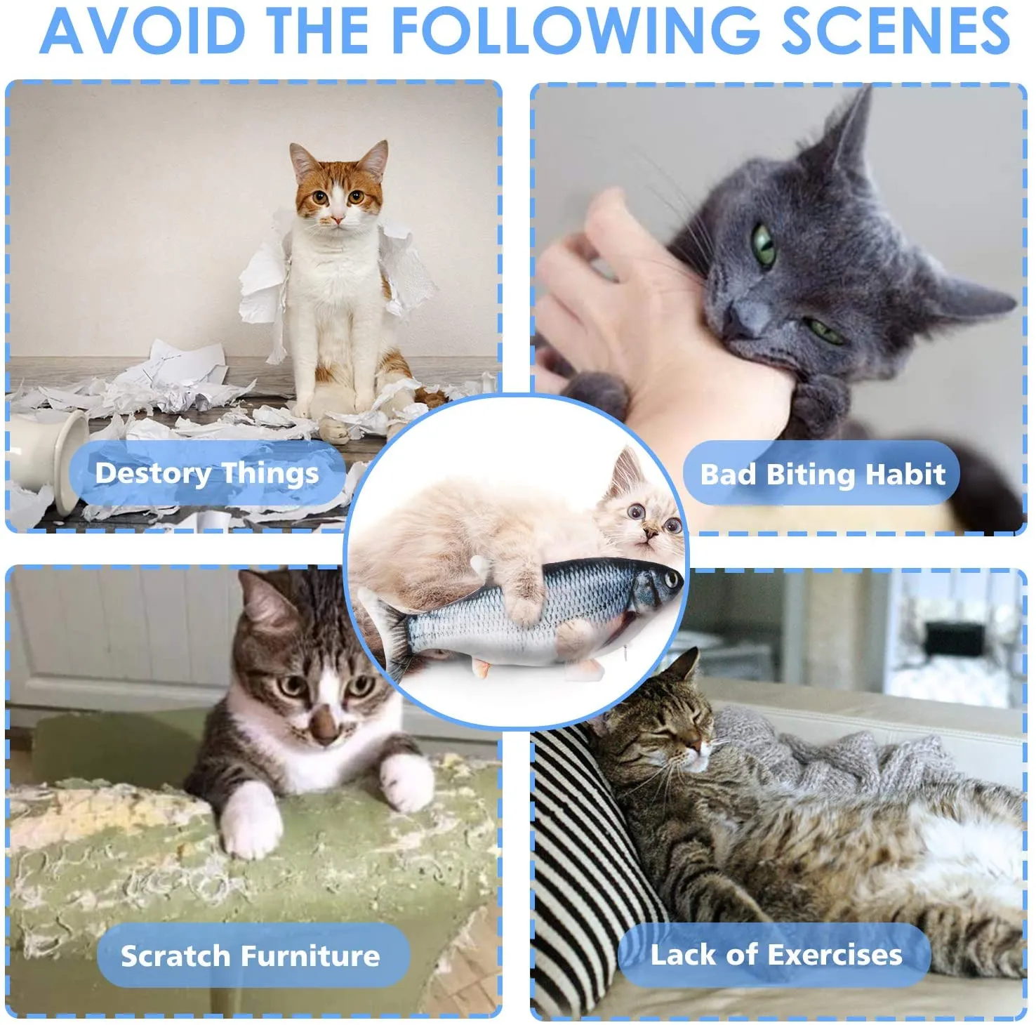Moving Fish Cat Toy - Flopping Fish