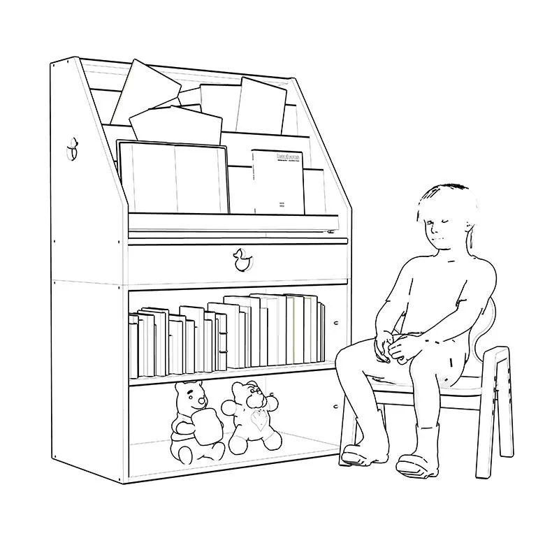 My duckling Solid Wood 2 in 1 Display Duck Bookcase