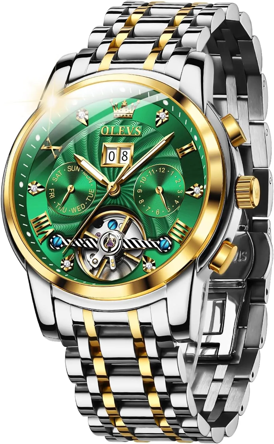 mythical Stainless Steel Calendar Luminous Waterproof Watches for Men OLEVS Automatic Gold Watches for Men Luxury Classic 