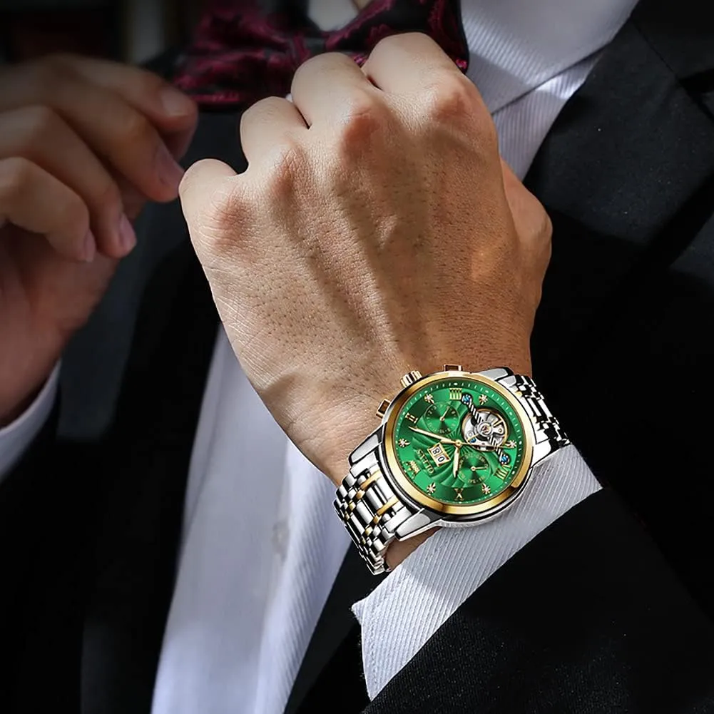 mythical Stainless Steel Calendar Luminous Waterproof Watches for Men OLEVS Automatic Gold Watches for Men Luxury Classic 