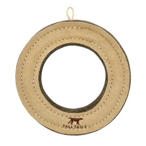 Natural Leather Ring Toy - 7"lo