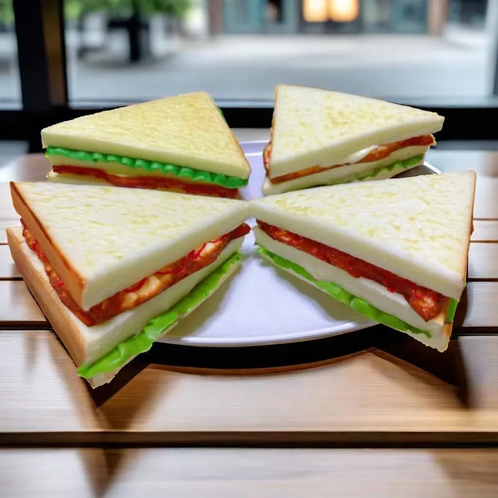 naturalist paradox boom excessive closeness motion Artificial Vegetable Sandwich$Faux Vegetable Sandwich$ Fake Food Bread Model Photography Prop for Home Kitchen Party Decoration$ HC2411-S4 4PCS Simulation Food 