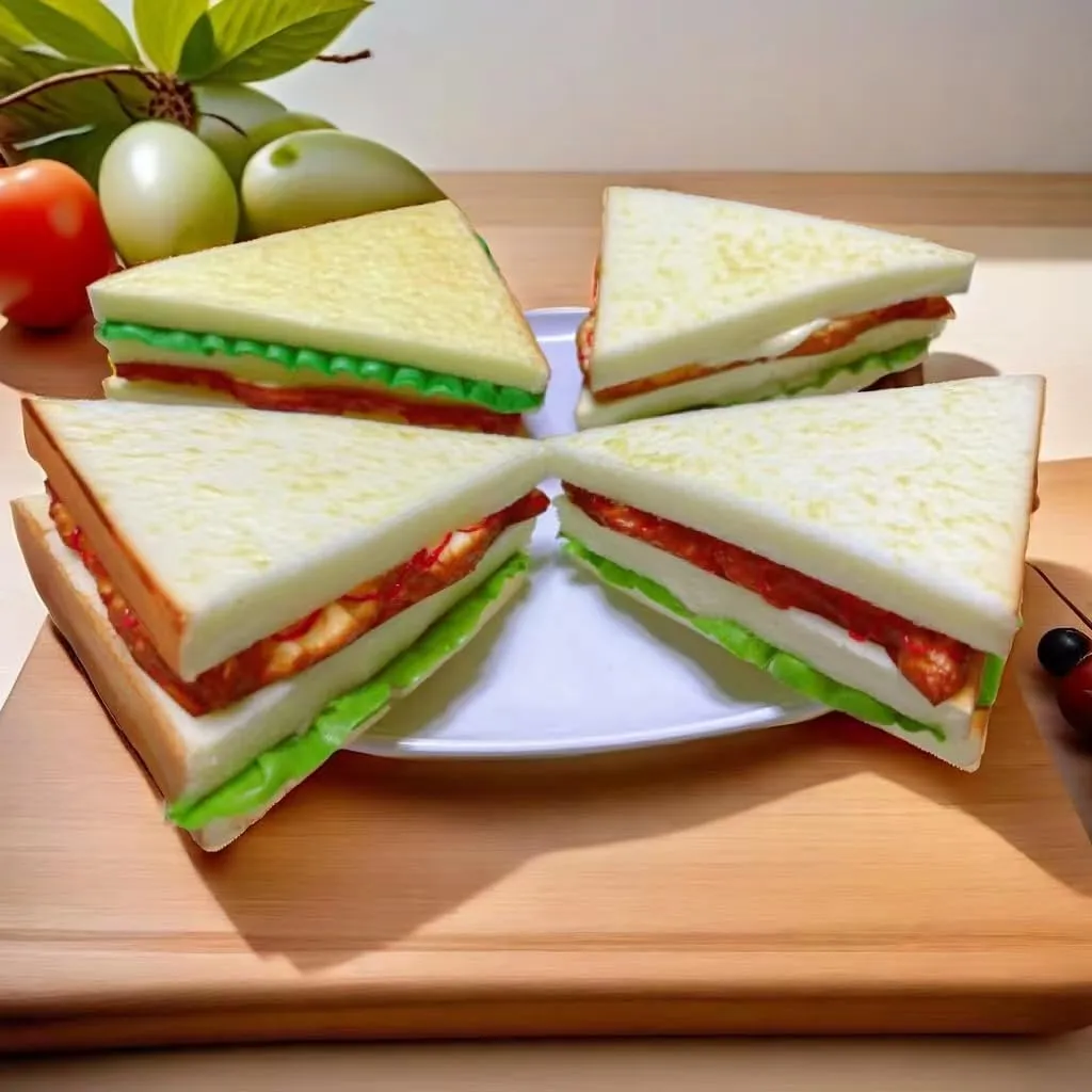 naturalist paradox boom excessive closeness motion Artificial Vegetable Sandwich$Faux Vegetable Sandwich$ Fake Food Bread Model Photography Prop for Home Kitchen Party Decoration$ HC2411-S4 4PCS Simulation Food 