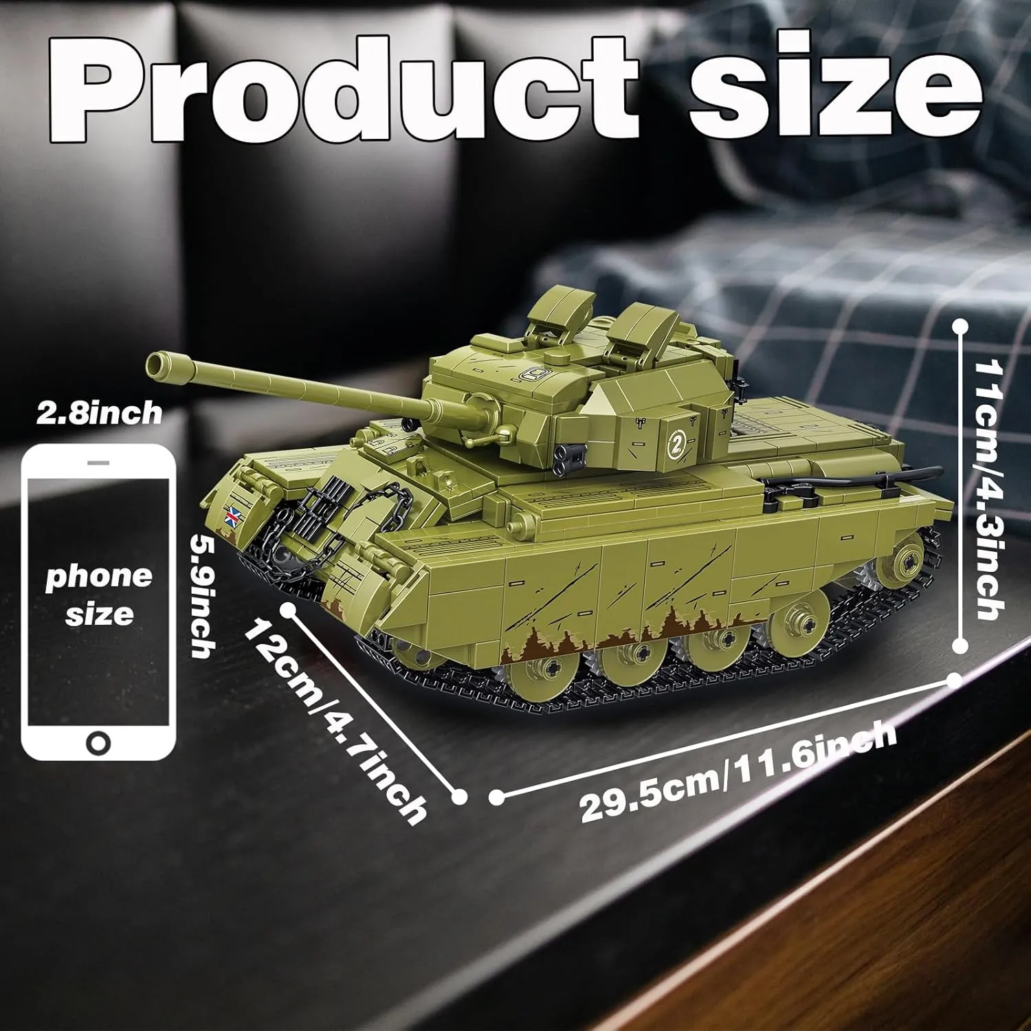 Nieces$ Nephews - Christmas & Birthday Gift (Centurion) Military RC Tank advertisement deceptive undesirable thread knight krill Toys - 983 PCS WW2 Army Building Blocks for Adults$ World of Tanks Set for Sons$ Grandchildren$ 