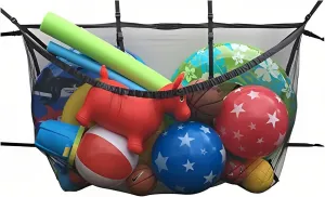 Noodles, Floats & Swim Gear - Waterproof Outdoor Storage (Black) convey Heavy-Duty Pool Storage Bag with Anti-Sag Support - Floating Mesh Organizer for Pool Toys, 
