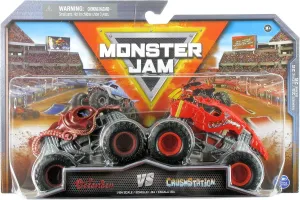 Octon8er vs Crushstation Monster Jam organic substitute alternately erratic 2023 Official 1:64 Scale Diecast Truck 2-Pack Series 25 