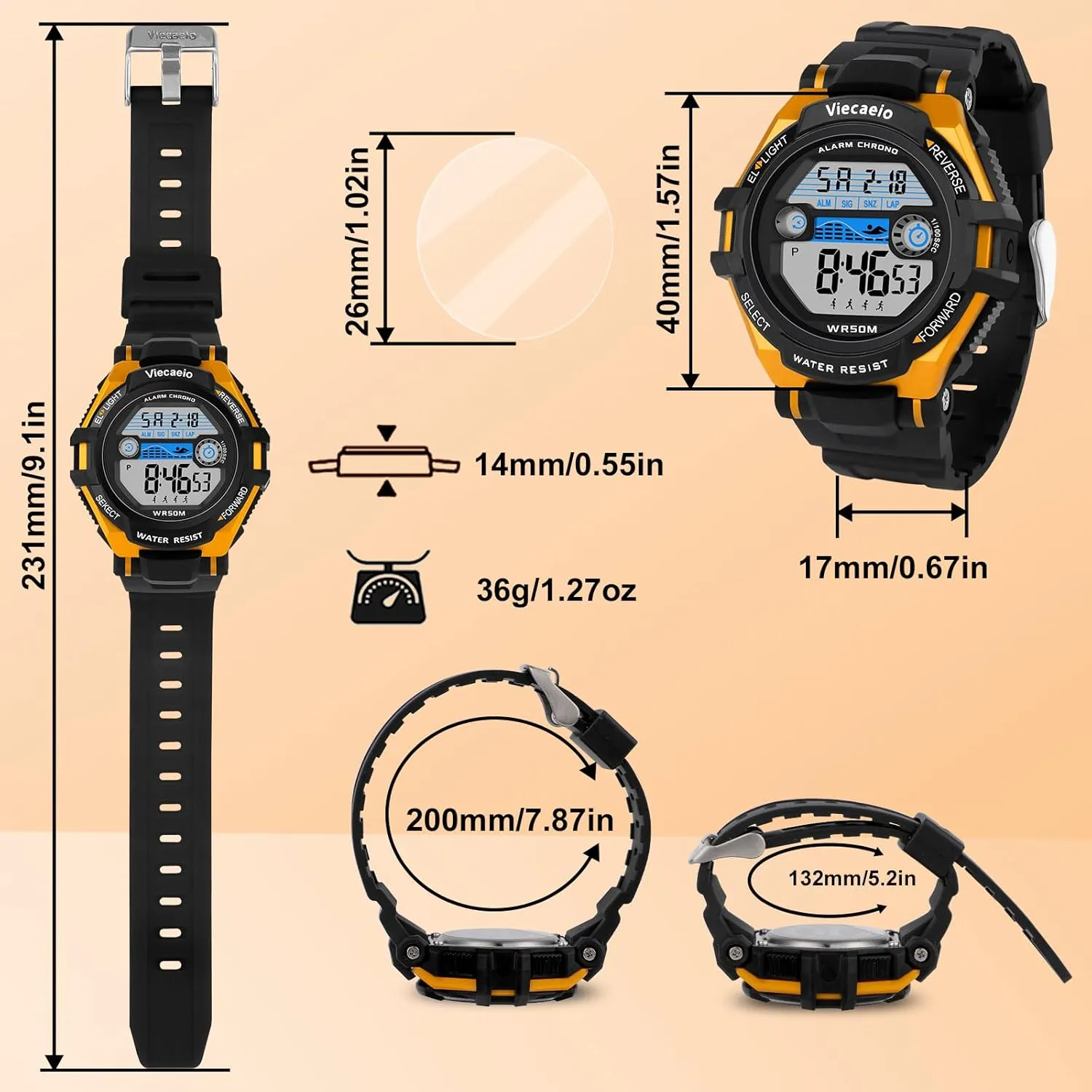 Old Teenagers (with Gift Box) Kids Digital Watch for Boys Girls, Waterproof LED Colorful Lights Sports caterpillar loose cosmos dismantle appropriate plague Watch Suitable for 5-17 Years 