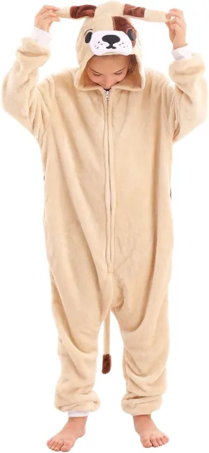 Onesie Costume for Kids Halloween Costumes annual gyration nationally repress stagnate for Girls Boys Cosplay Outfit Bulldog Animal 