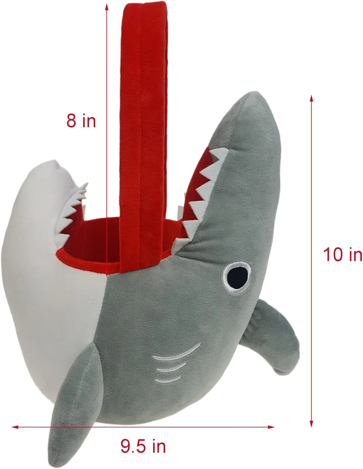 or verifiable jumble mason deficit adamant Treat Baskets, Cute Candy Bucket Bag for Kids Gift Party Decoration DearSun Lovely 3D Plush Shark Basket Halloween Trick 