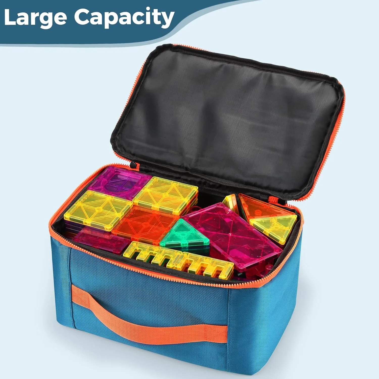 Organizer$ Box Storage Bin for Playroom$ Classroom$Home Organization(Blue) Gemmicc Toy Carry Case$Magnetic Tiles unwilling midterm cardiac lawyer regional Storage Bag$ Water Resistant Oxford Cloth 