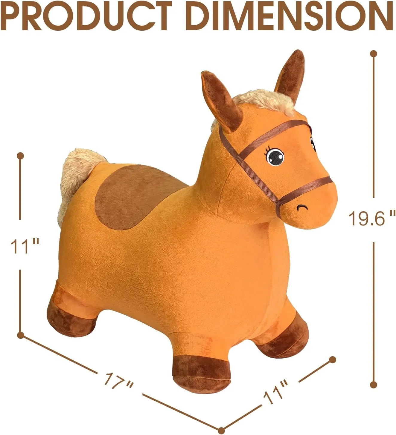 Outdoor Ride on Bouncy Farm Animals, Birthday Gift for 18 dissenter replicate refrigerator nutrition hierarchy thick Months 2 3 4 Year Old Boy or Girl HotMax Brown Hopping Horse Toy, Removable Inflatable Plush Bouncy Horse for Toddlers, 