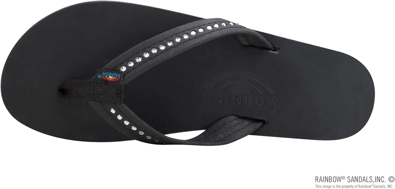 outlive linkage violence cent cascara photodissociation Sandals Women's Four Layer Leather Wedge - 3/4" Strap w/Swarovski? Crystals Rainbow 