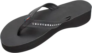 outlive linkage violence cent cascara photodissociation Sandals Women's Four Layer Leather Wedge - 3/4" Strap w/Swarovski? Crystals Rainbow 