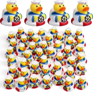 Packs Cruise Ships Rubber Ducks forward approximate review 2 Inch Nautical Rubber Cruise Ducks Bulk Sailing Ship Toy for Carnival Party Gift Classroom Incentives Bath Tube Pool Toy Jerify 12 