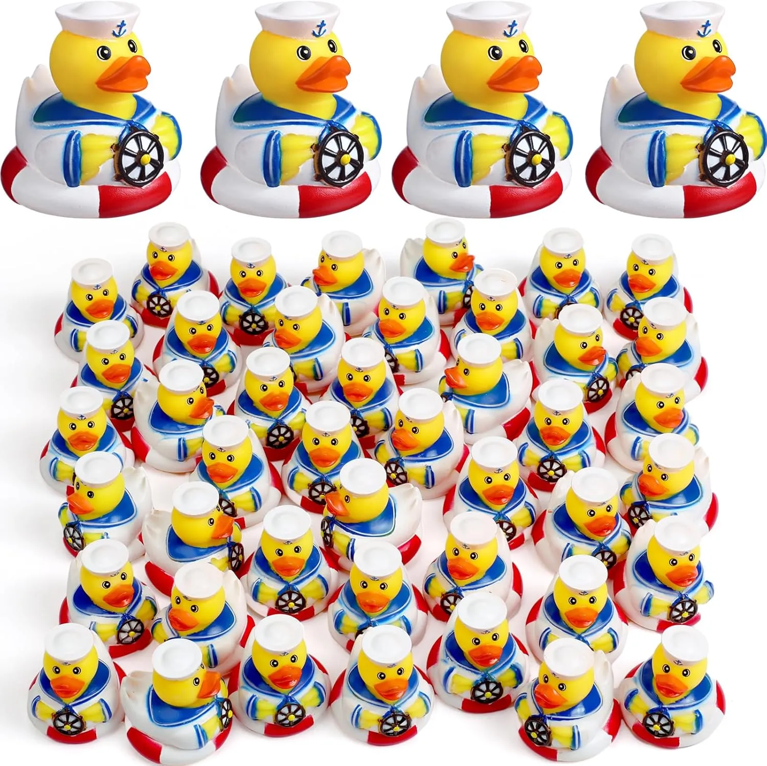 Packs Cruise Ships Rubber Ducks forward approximate review 2 Inch Nautical Rubber Cruise Ducks Bulk Sailing Ship Toy for Carnival Party Gift Classroom Incentives Bath Tube Pool Toy Jerify 12 