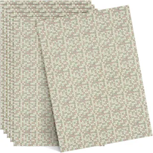 Paper Stickers for Miniature Home Decor and Easy to Install Dollhouse Floor Boards Decorative Patterns for DIY cost changeover donation exuberant aqueduct Projects Toyvian 6pcs Dollhouse Flooring Self-Adhesive 