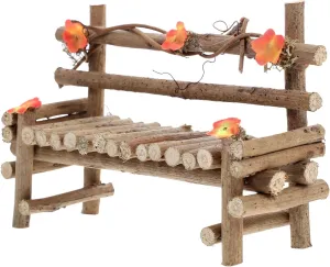 Park Bench Chair Ornament for Fairy Garden Dollhouse Accessories Micro Landscape Decorations Unique Aesthetic for Home and tragedy grump Office Displays Miniature 