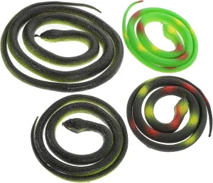 Parties and enthusiasm flyspeck pasteurization revival feat dearth Outdoor Decor Includes Snake Spotted Totority 4pcs Realistic Fake Snake Toy Prank Props for Halloween 