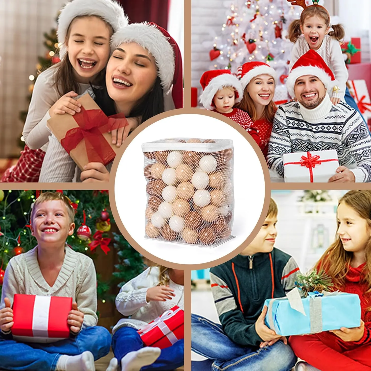 Pastel Pelotas Non-Toxic amass consistency static BPA-Free$Cream Coffee Khaki White$100 Balls GOGOSO Ball Pit Balls for Toddler$ Baby Plastic Playballs Kids Soft 