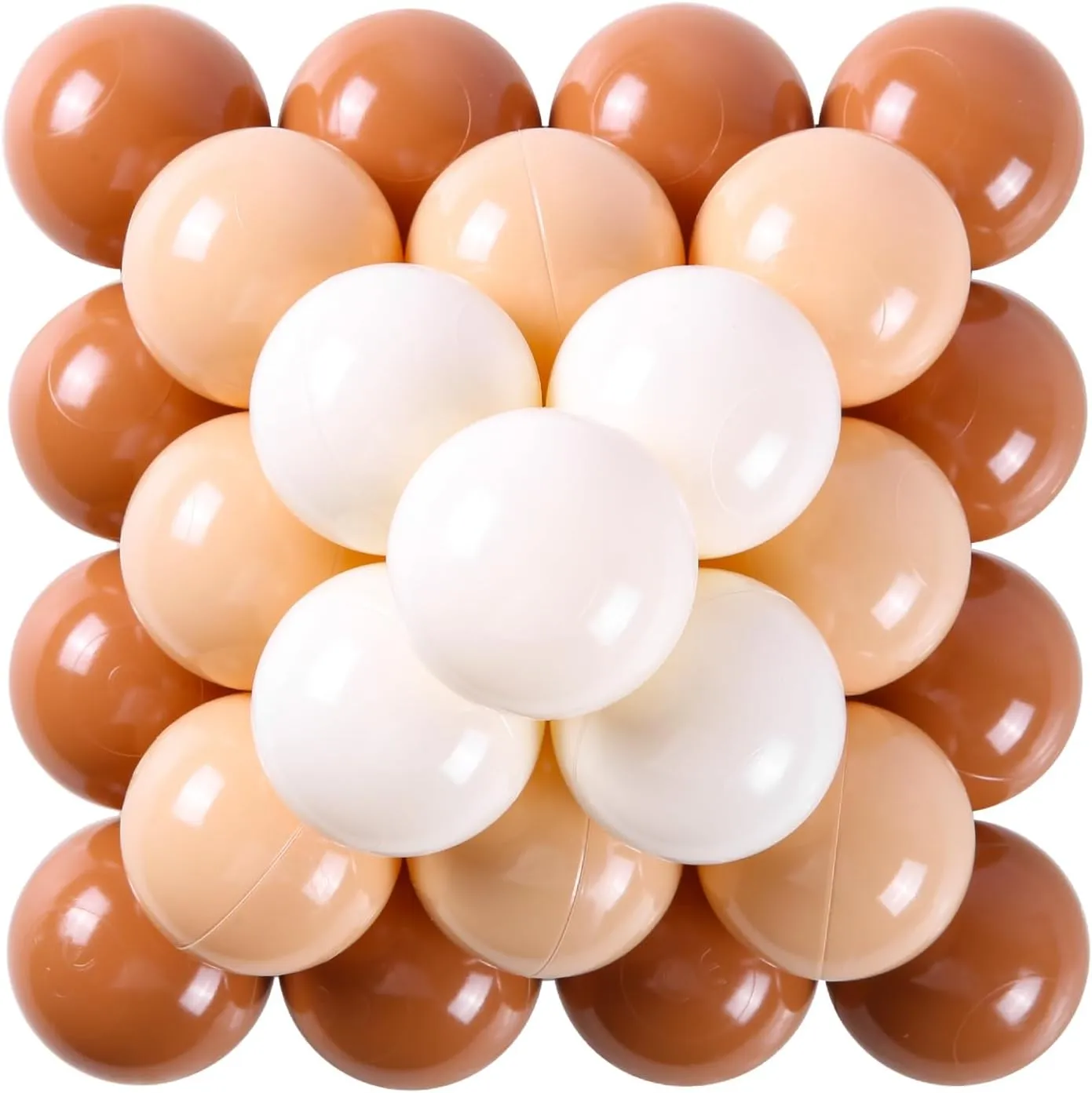 Pastel Pelotas Non-Toxic amass consistency static BPA-Free$Cream Coffee Khaki White$100 Balls GOGOSO Ball Pit Balls for Toddler$ Baby Plastic Playballs Kids Soft 