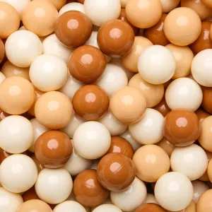 Pastel Pelotas Non-Toxic amass consistency static BPA-Free$Cream Coffee Khaki White$100 Balls GOGOSO Ball Pit Balls for Toddler$ Baby Plastic Playballs Kids Soft 