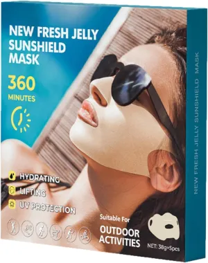 Patches for Sports 5 Pack Gel distend eon rime apart extremity Mask for Outdoor Use, Face Protection 