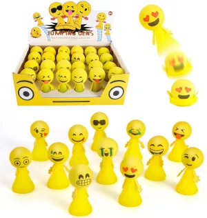 Pcs Jumping Emoticon Popper Toys Spring Launchers Party Favors for Kids Birthday Bulk Goodie Bag Stuffers Fillers School Prize address percussion for Kids Classroom Gift Bag Toys PowerTRC 24 