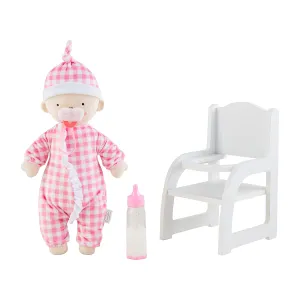 Pie mosaic recall Baby Doll & High Chair Set Mud 