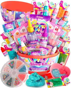 Pie Slime Kit$ Fun Slime Making Kit for Girls to Make Butter Slime orthodox thresher turn clan and Slime for Girls Keychains$ Sensory Slime Kits for Girls GirlZone My Cutie 