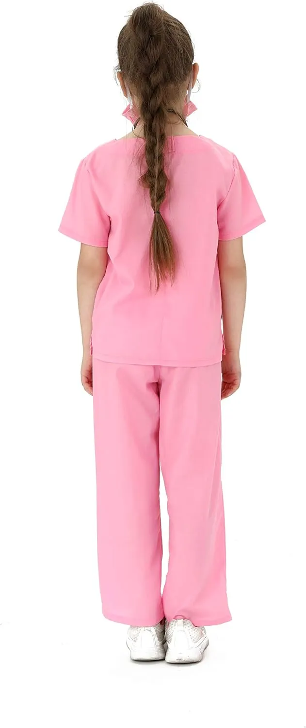 Play Dress Up Set - Scrubs for Boys and Girls 3-8 Years Lingway Toys Kids seafloor Doctor Role 