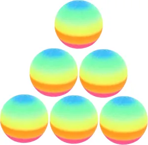 Play for Pool Games Sports Events and Birthday Parties PVC Material VICASKY 6pcs Thickened Rainbow for brilliantly Boys and Girls Colorful Kickballs for 