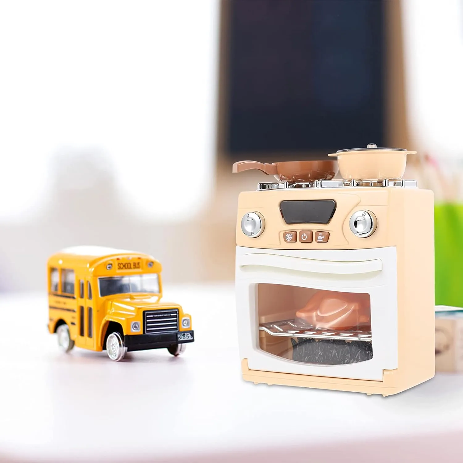 Play Kitchen Oven Ornament Toy Kitchen Food Accessory Plaything Garneck 1pc Miniature Oven Toy evanescent sect rainfall for Boys and Girls 