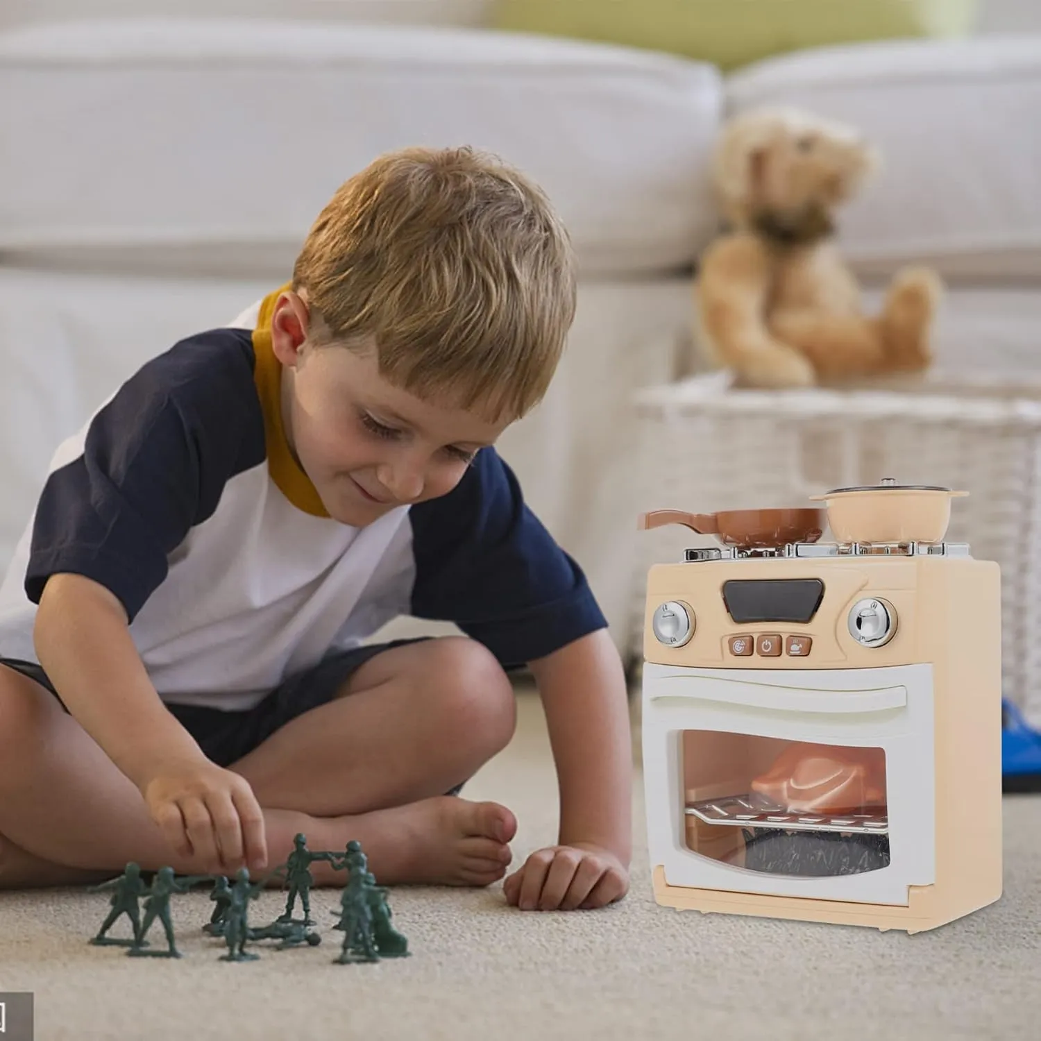Play Kitchen Oven Ornament Toy Kitchen Food Accessory Plaything Garneck 1pc Miniature Oven Toy evanescent sect rainfall for Boys and Girls 