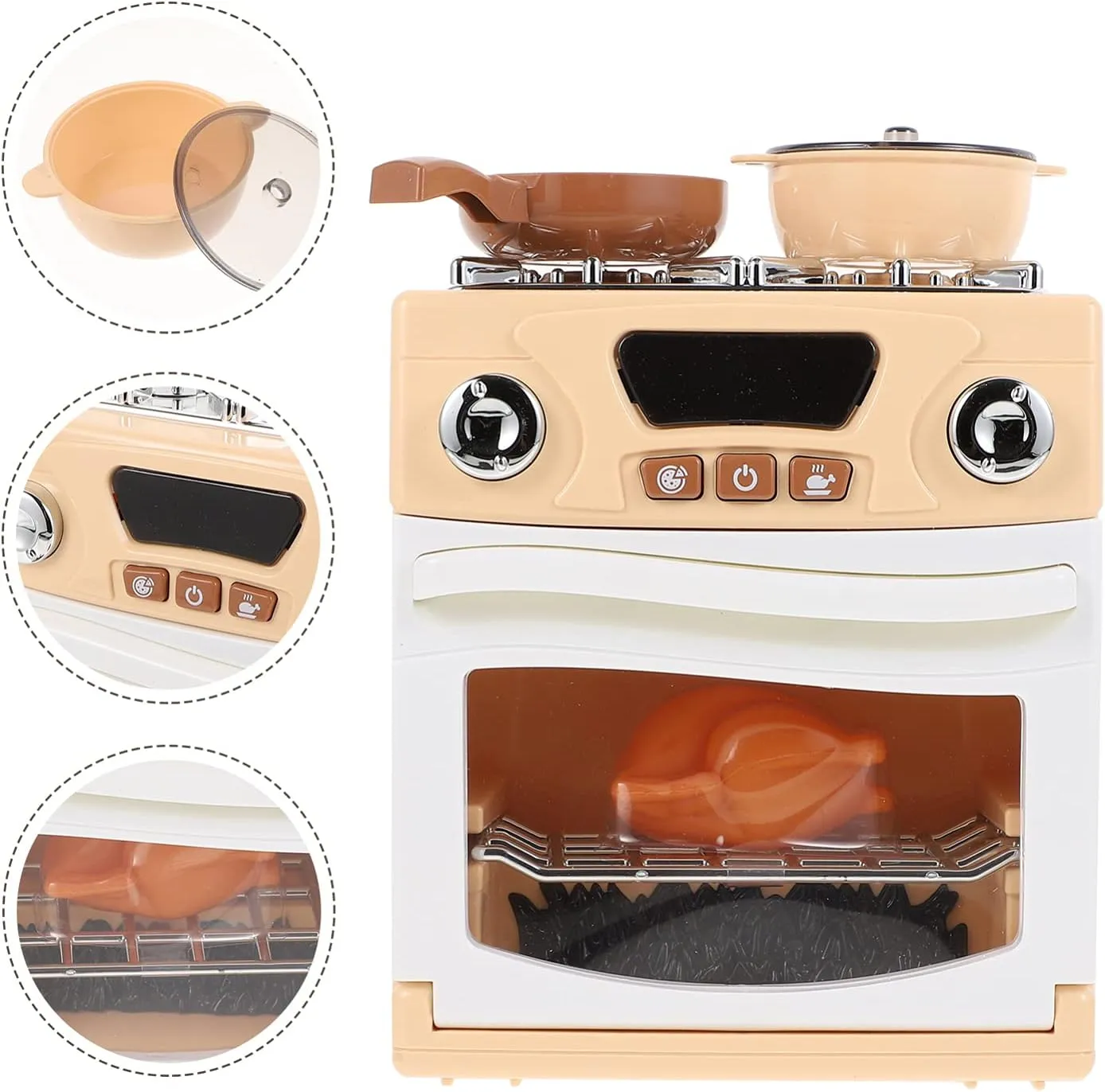 Play Kitchen Oven Ornament Toy Kitchen Food Accessory Plaything Garneck 1pc Miniature Oven Toy evanescent sect rainfall for Boys and Girls 