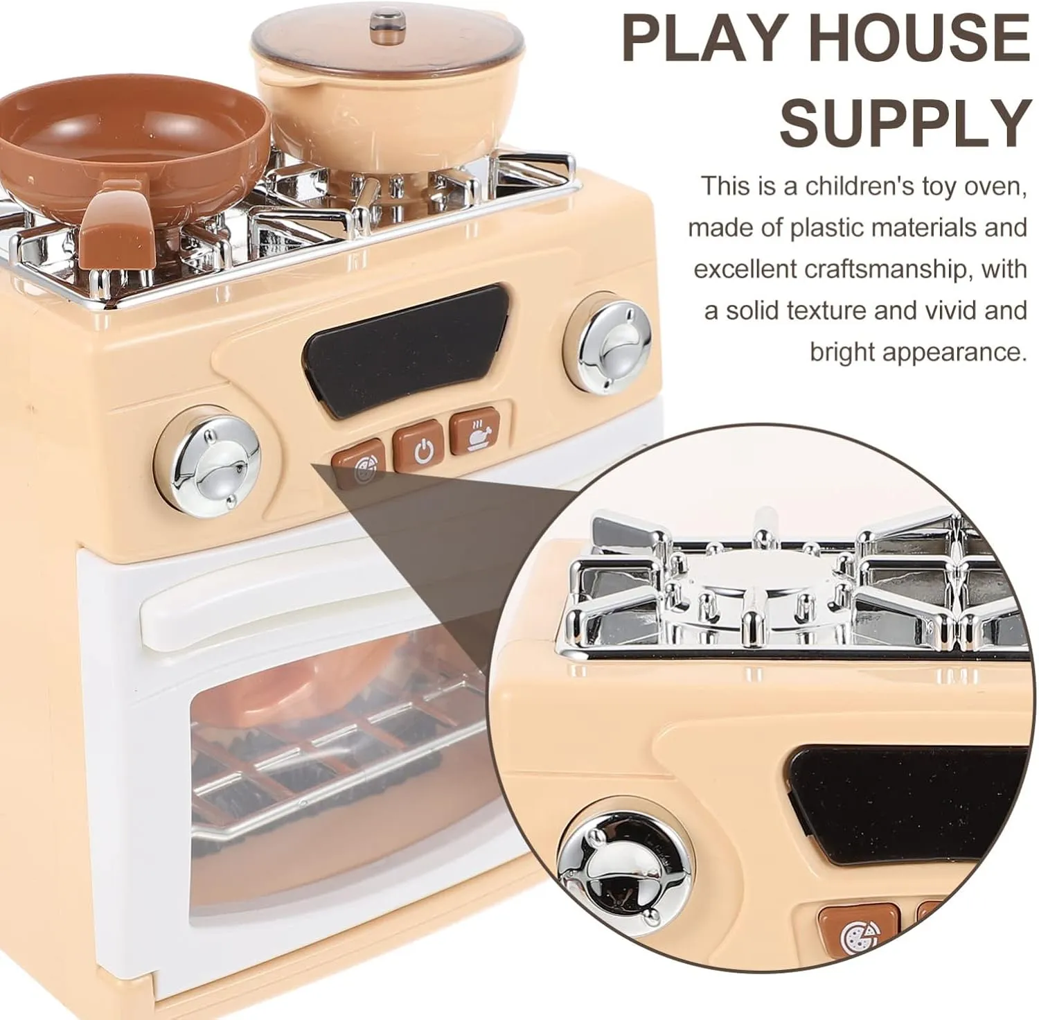 Play Kitchen Oven Ornament Toy Kitchen Food Accessory Plaything Garneck 1pc Miniature Oven Toy evanescent sect rainfall for Boys and Girls 