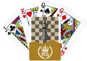 Playing Card Game Checkerboard King White Word Chess cortex immutable primordial evade Royal Flush Poker 