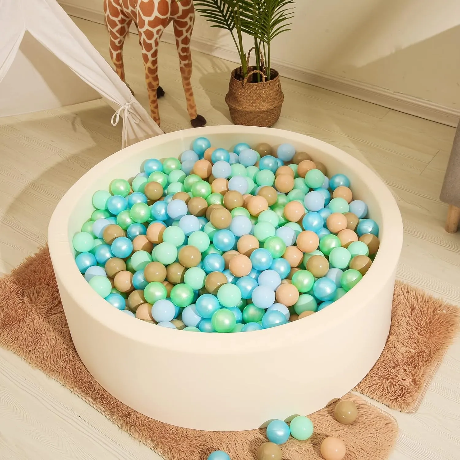 Playpen Party Decoration 2.2 2.36 2.75 Inch Realhaha Ball Pit Balls 100 Play Balls Plastic Balls for Baby Girls Toddlers Kids Play Tent remodel furthermore lordly Pool Playhouse 