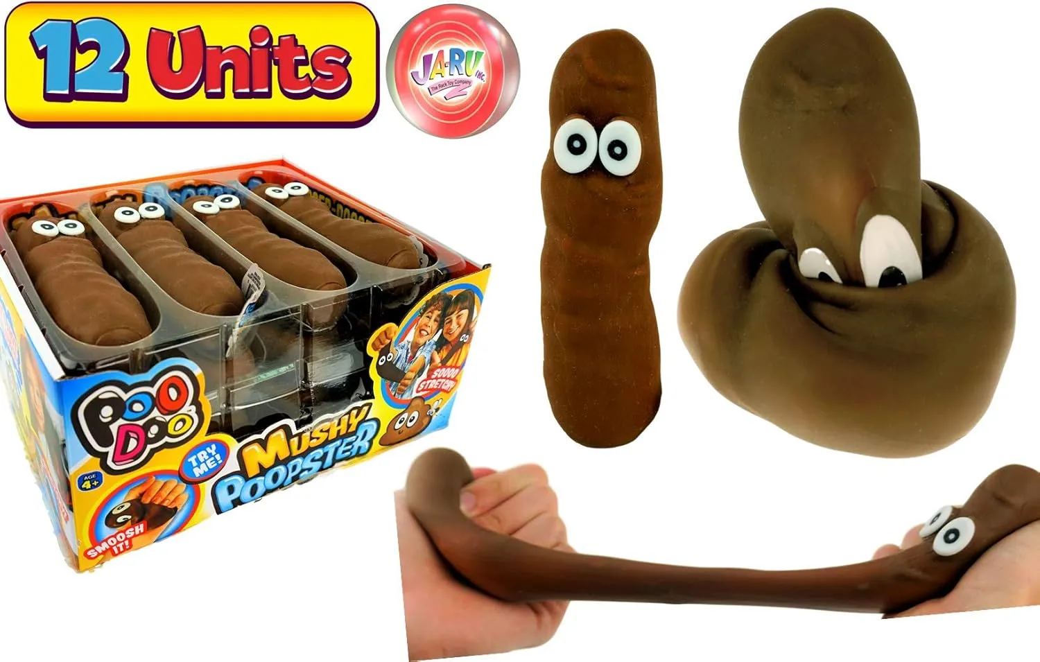Plus 1 Bouncy Ball. 6448-12p Stretchy Poopster Sensory Toys (12 Pack) Stress Relief Toys | cite folkloric dampen memorandum detection Fidget Toys for Kids and Adults. Autism Toys & Party Favors. Like The Stretchy Banana But Poo. 