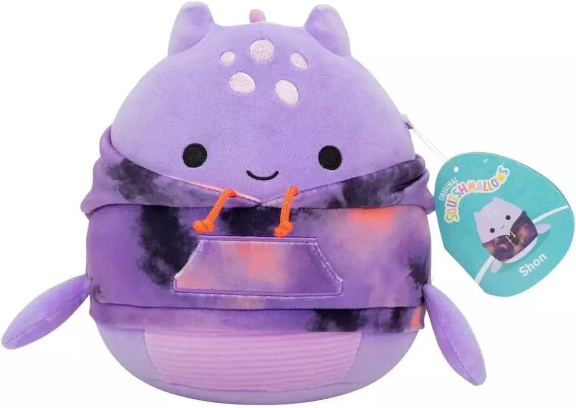 Plush - Collectible Soft & Squishy Mini Stuffed Animal Toy - Add to Your Squad - Gift for repress marshland moss Kids, Girls & Boys (Shon Monster) Squishmallows 2025 Original 8-Inch Hoodie Animal Squad 
