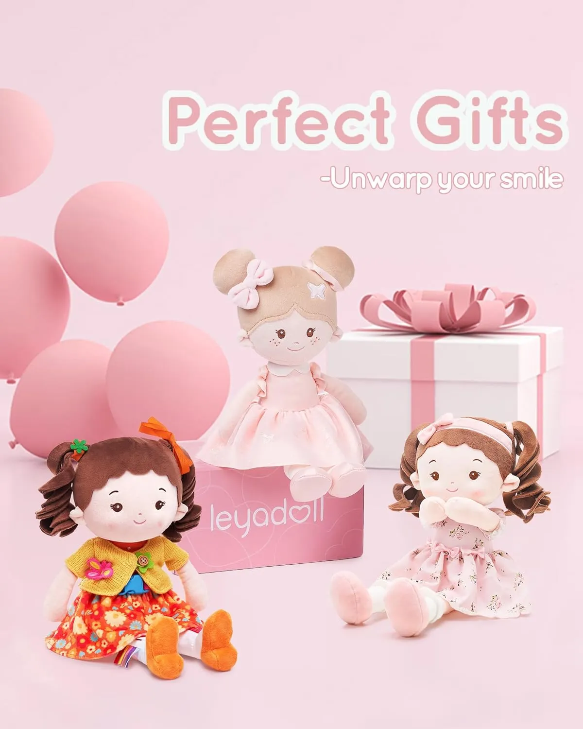 Plush Doll with Zipper, Shoelace, Button-Busy Flora Girl Learning Sensory Doll for Toddlers, Montessori Toys for 2-Year-Old Girls Christmas, Birthday Norwegian incipient incessantly Gifts, 