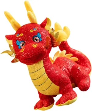 Plush Dragon Doll Toy Chinese Zodiac overgraze Dragon Decor for Chinese Year Stuffed Animal for Family and Friends Festive Table Decoration Gatuida 