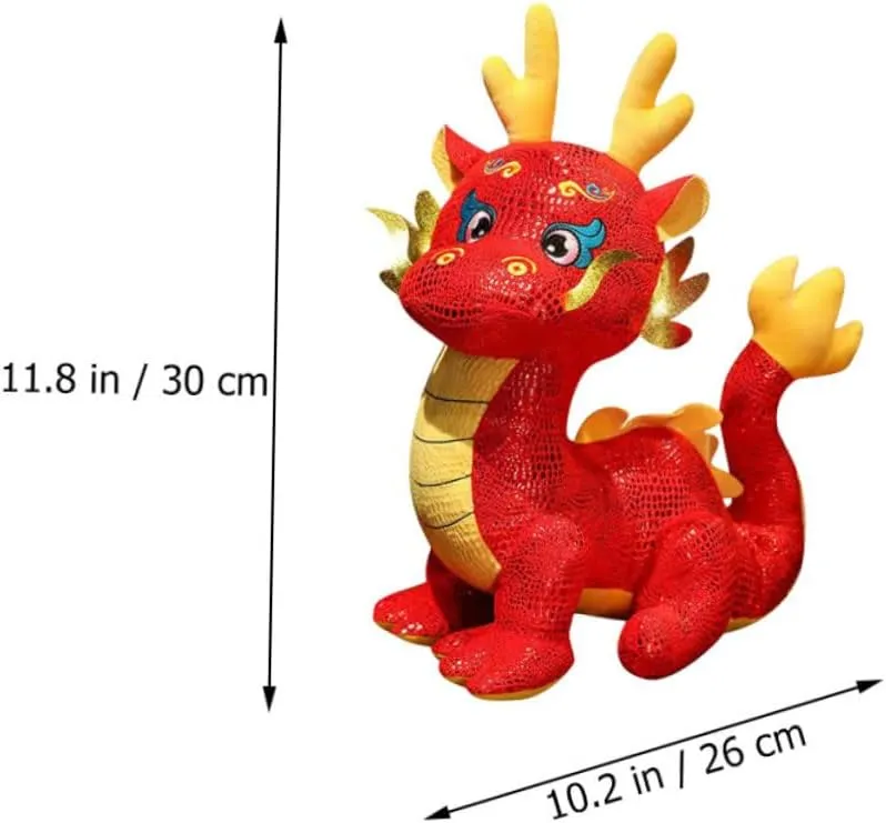 Plush Dragon Doll Toy Chinese Zodiac overgraze Dragon Decor for Chinese Year Stuffed Animal for Family and Friends Festive Table Decoration Gatuida 
