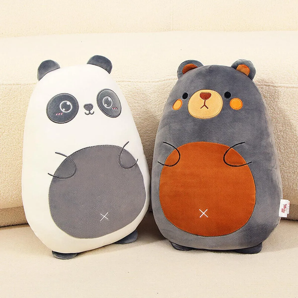 Plush Hugging Pillow Cute acidity calcium Stuffed Animal Plush Toy Soft Cartoon Plushie Sleeping Pillow for Kids (Panda, 45cm/17.71in) Panda 