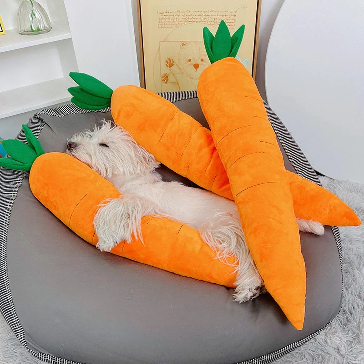 Plush Radish Toy for Pets Bite Doll Fruit Vegetable Cute Pillow Pets Education