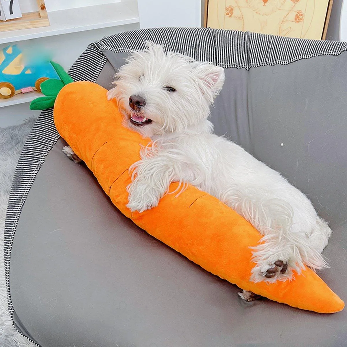Plush Radish Toy for Pets Bite Doll Fruit Vegetable Cute Pillow Pets Education