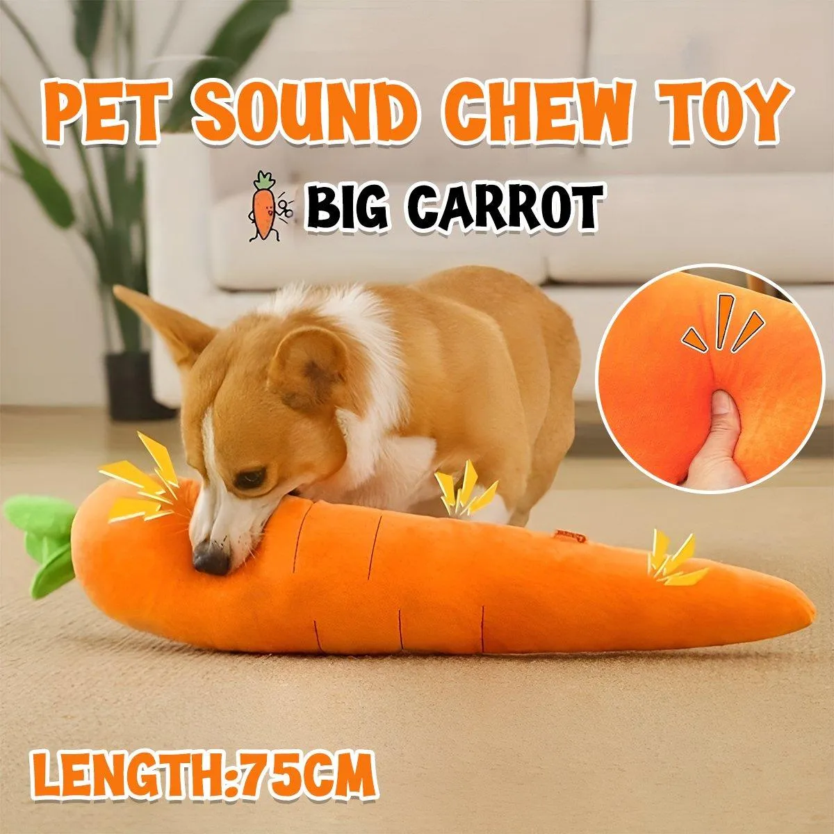Plush Radish Toy for Pets Bite Doll Fruit Vegetable Cute Pillow Pets Education