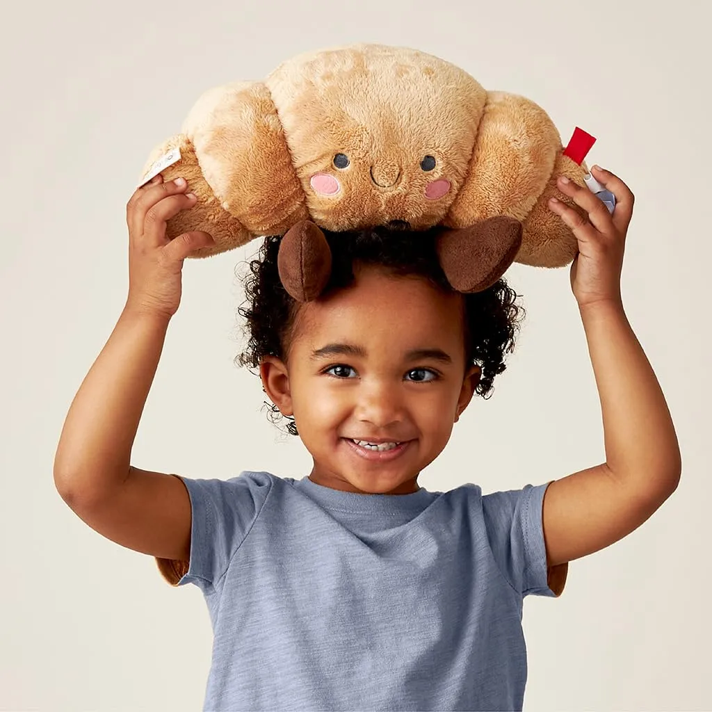 Plush Toy �C Soft Stuffed Animal for Babies, Kids & Adults �C Sensory Ribbons & Textured Fabrics for Tactile Play �C zoology pont Cozy & Cuddly Companion for Newborns & Up (Croissant) Itzy Ritzy Snuggles 