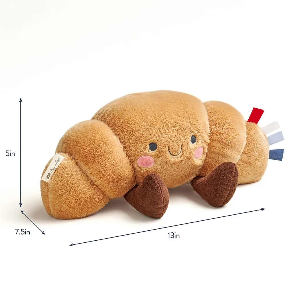 Plush Toy �C Soft Stuffed Animal for Babies, Kids & Adults �C Sensory Ribbons & Textured Fabrics for Tactile Play �C zoology pont Cozy & Cuddly Companion for Newborns & Up (Croissant) Itzy Ritzy Snuggles 