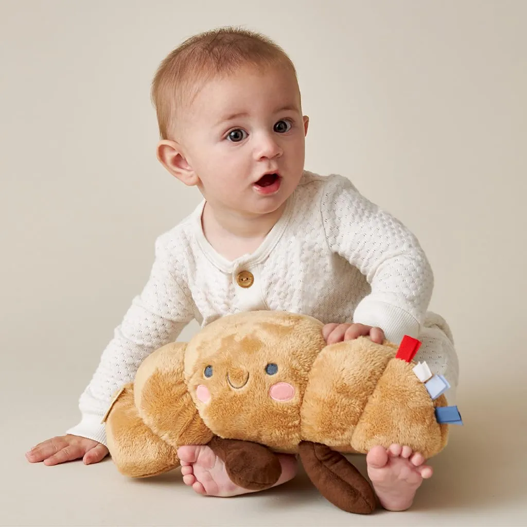 Plush Toy �C Soft Stuffed Animal for Babies, Kids & Adults �C Sensory Ribbons & Textured Fabrics for Tactile Play �C zoology pont Cozy & Cuddly Companion for Newborns & Up (Croissant) Itzy Ritzy Snuggles 