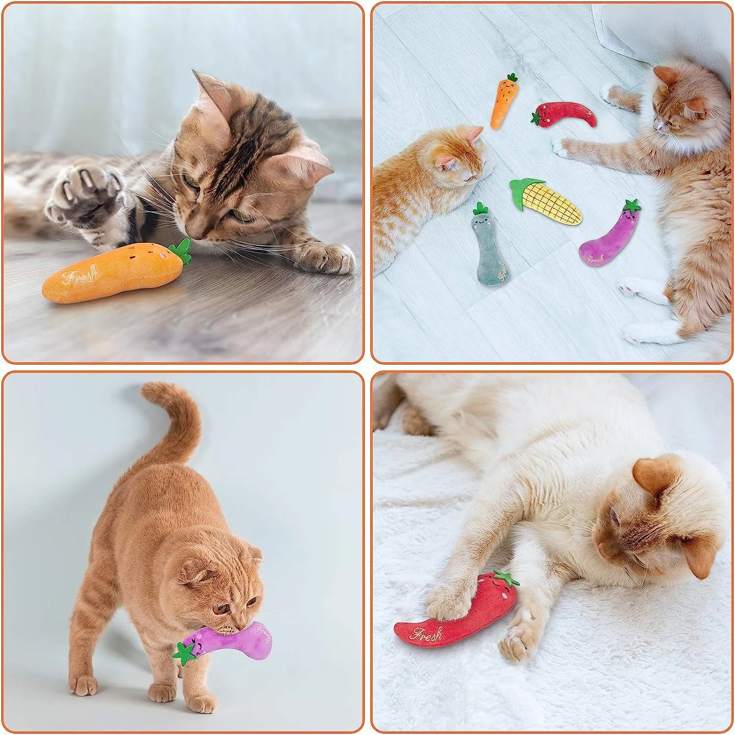 Plush Vegetable Catnip Toy